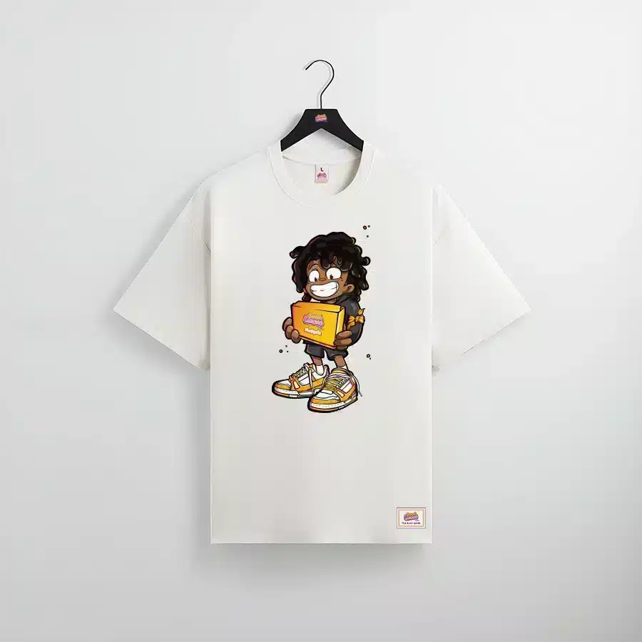 T-shirt iconique de la marque Sweetlaces avec le personnage Nuggets imprimé