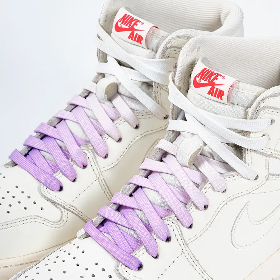 paire de lacets de couleur en dégradé Lila violet de la marque Sweetlaces