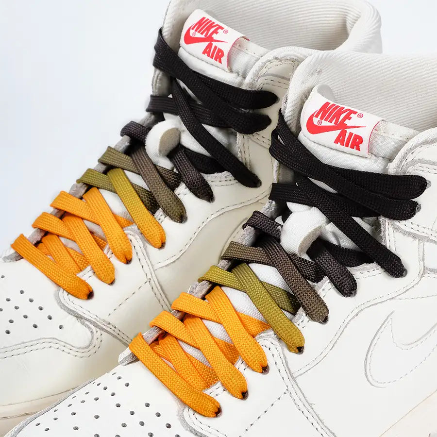 paire de lacets de couleur en dégradé Treas orange de la marque Sweetlaces