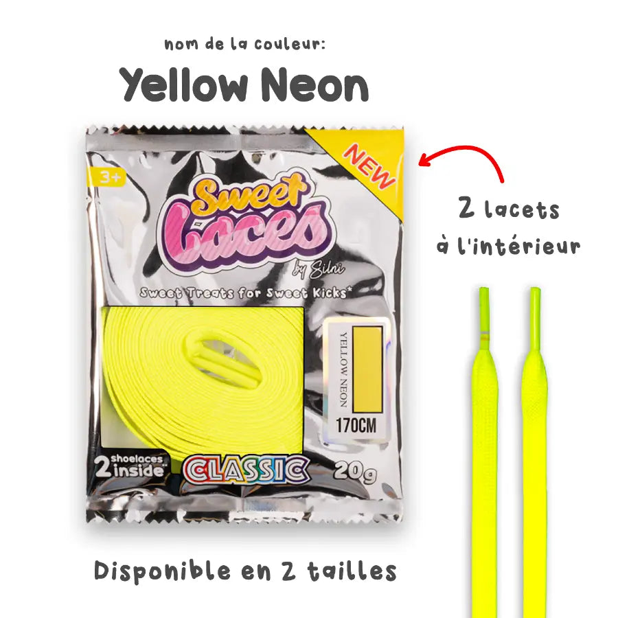 Sweetlaces Classic: Yellow Neon