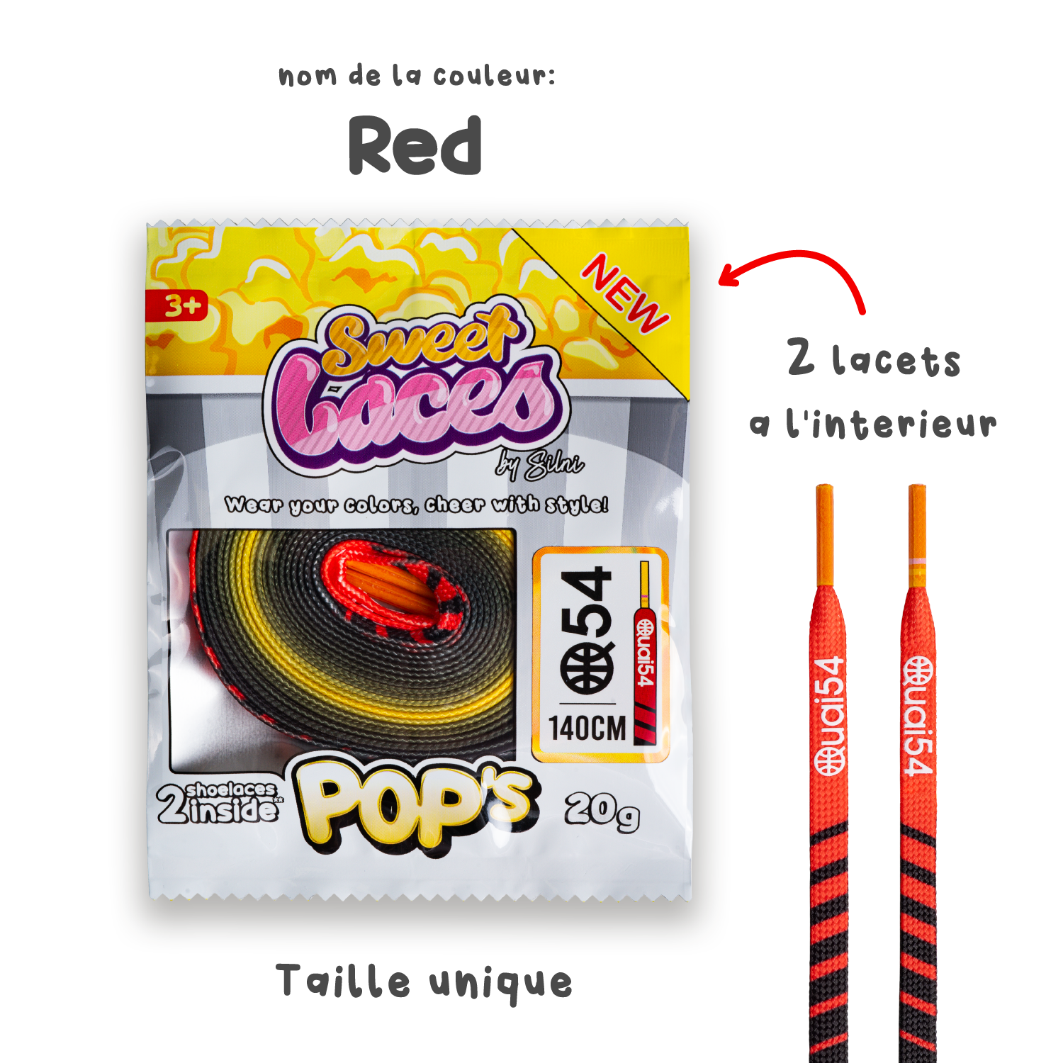 Sweetlaces Pop's: Quai 54 End Red