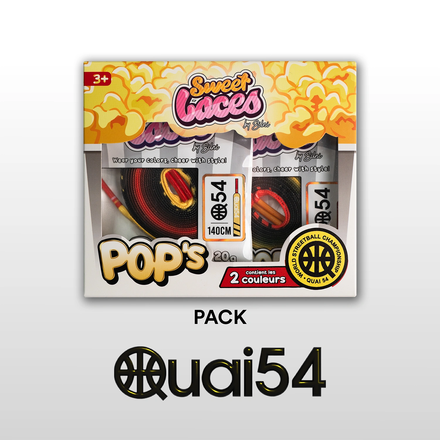 POP'S Pack – QUAI54 (2 offizielle Schnürsenkel)